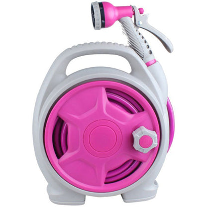 Kompaktowy wąż ogrodowy z bębnem i uniwersalnym pistoletem