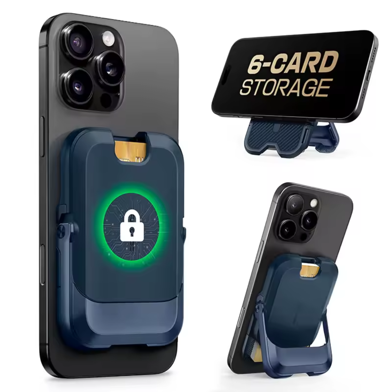 Magnetyczny Portfel na iPhone z 6 Miejscami na Karty