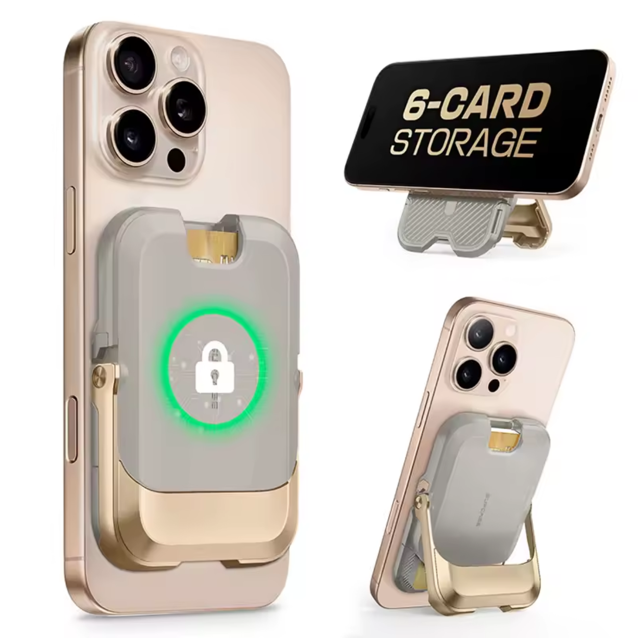 Magnetyczny Portfel na iPhone z 6 Miejscami na Karty