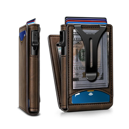 Smukły Portfel Aluminiowy z Ochroną RFID