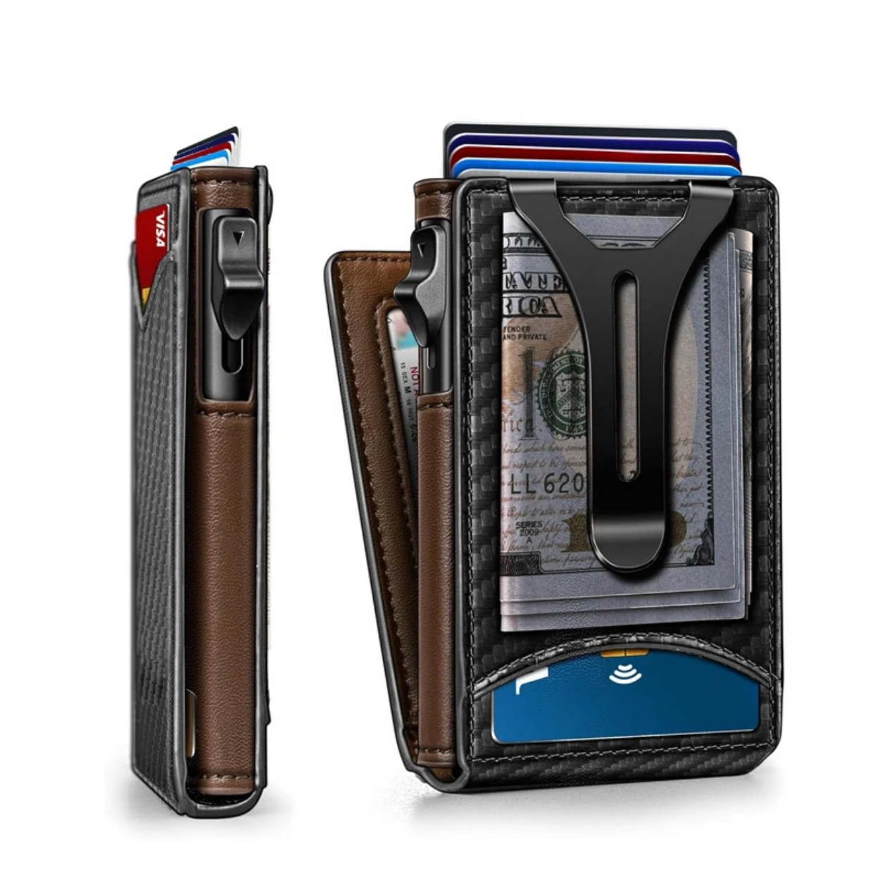 Smukły Portfel Aluminiowy z Ochroną RFID