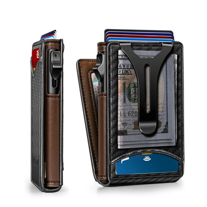 Smukły Portfel Aluminiowy z Ochroną RFID