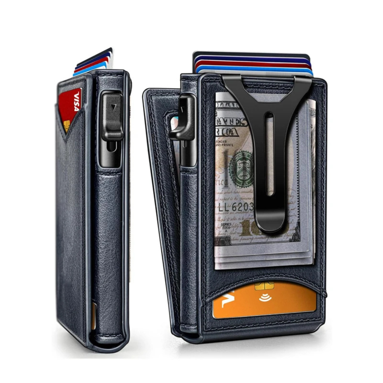 Smukły Portfel Aluminiowy z Ochroną RFID