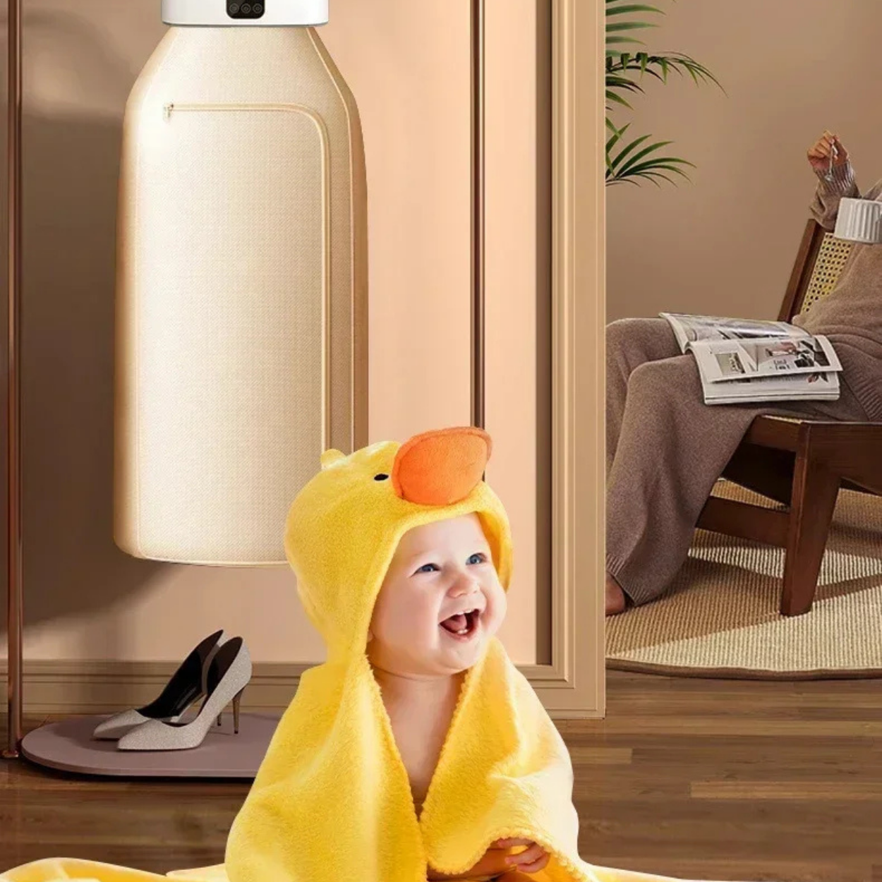 Składana suszarka elektryczna z funkcją 3 w 1