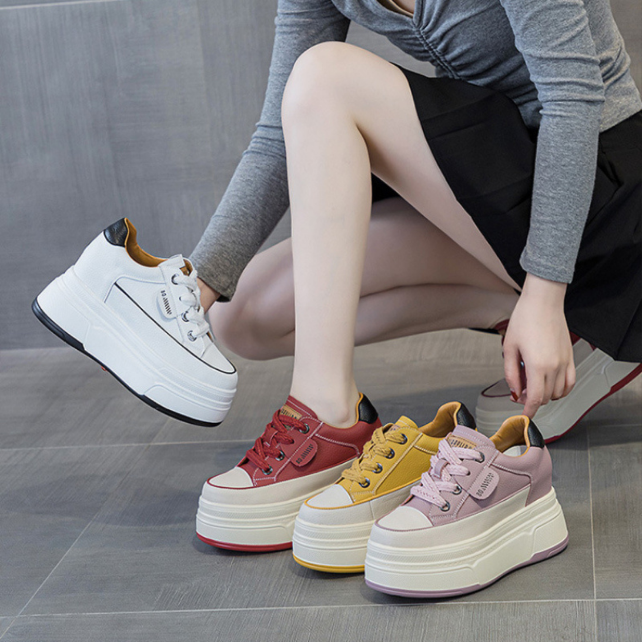 Damskie buty na platformie z podwyższeniem 9 cm dla nowoczesnej kobiety
