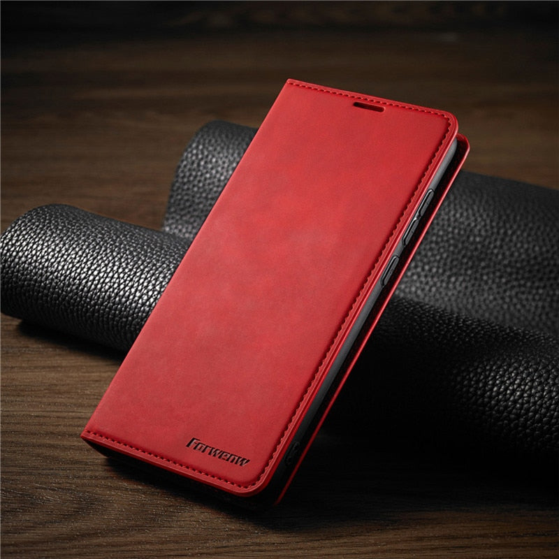 Magnetyczne Etui Skórzane Huawei Wytrzymałe i Eleganckie