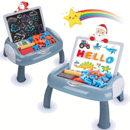 Dwustronna tablica szkolna czarno-biała z akcesoriami