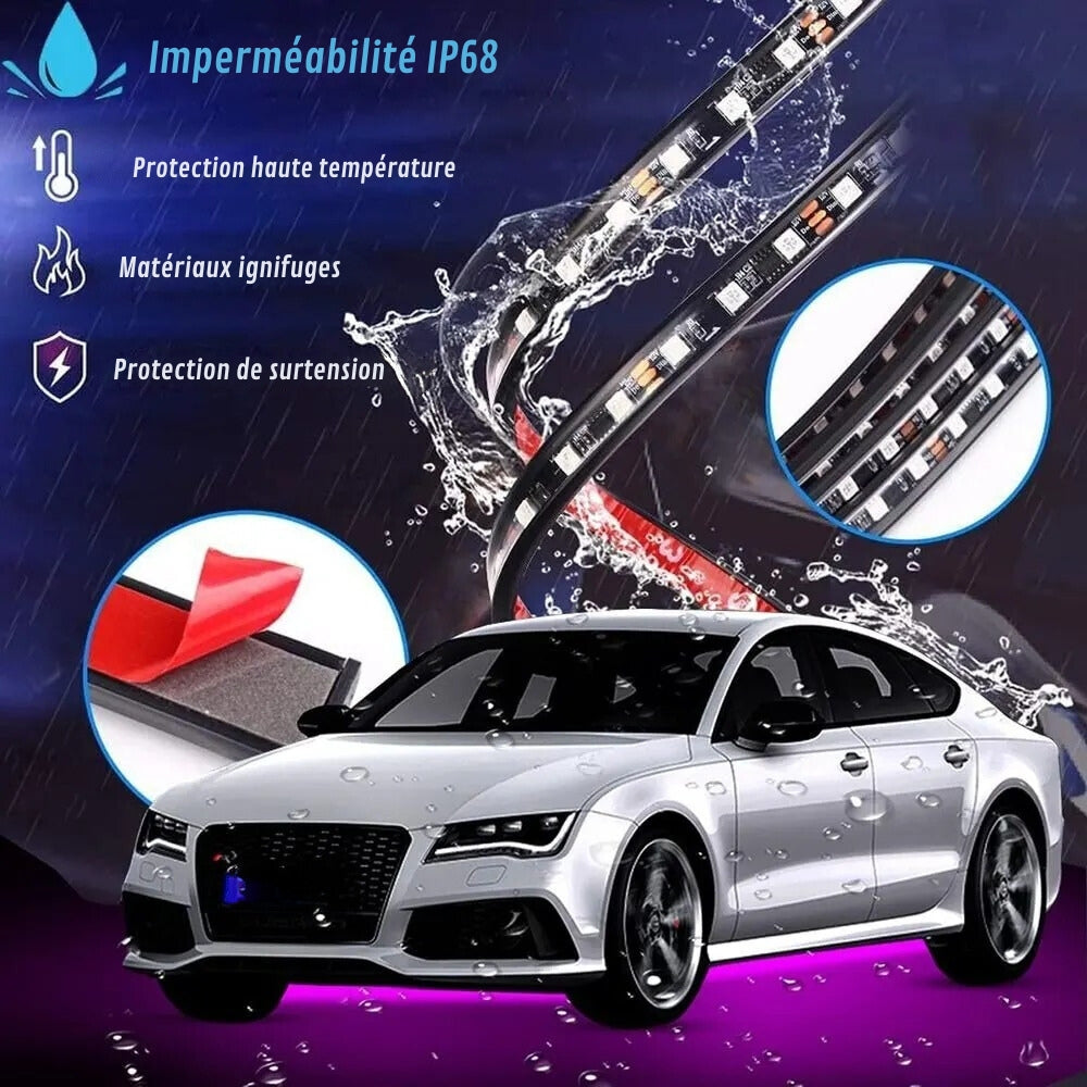 Futurystyczna lampa LED pod samochód