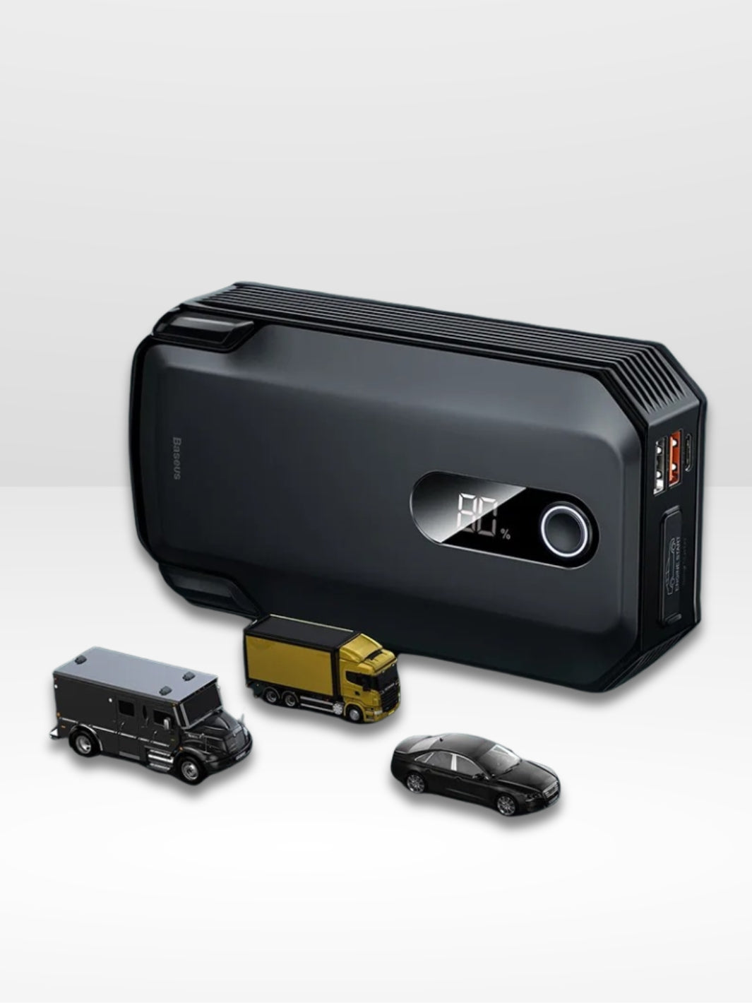 Przenośny, wielofunkcyjny booster akumulatora