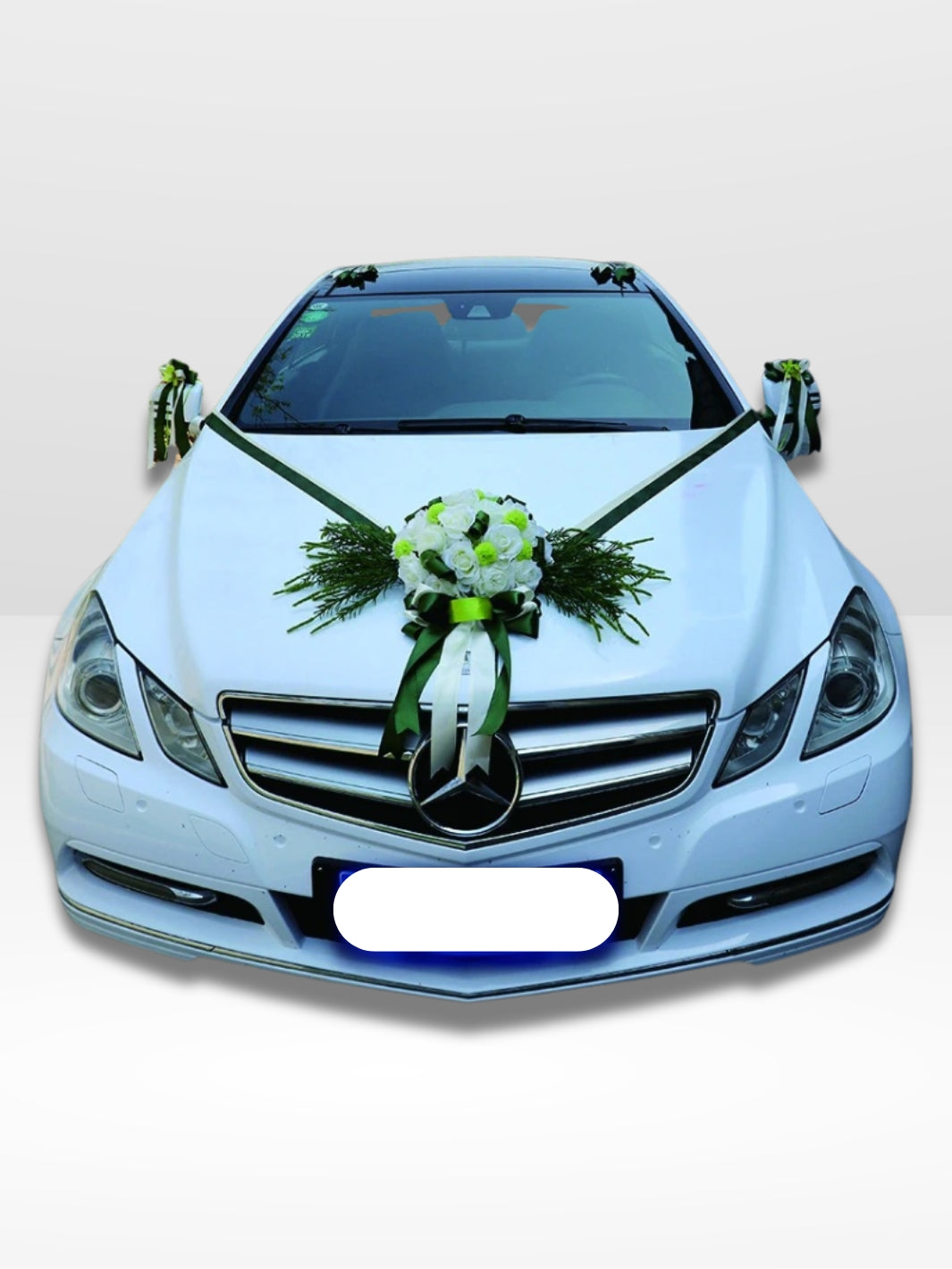 Romantyczny Wianek Ślubny na Samochód