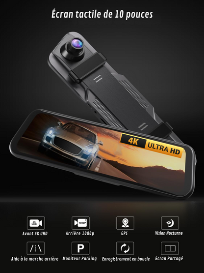 Lusterko z kamerą 4K przód/tył z CarPlay i nagrywaniem