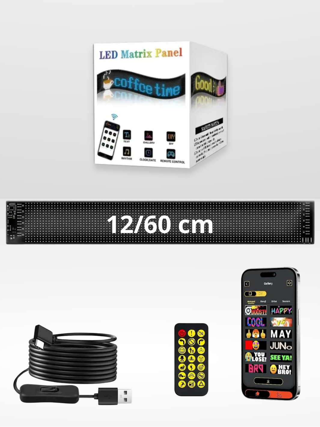 Personalizowany i regulowany panel LED do samochodu