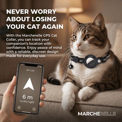 Macherelle™ – Obroża GPS dla kota bez abonamentu | Kompatybilna z iOS i Android