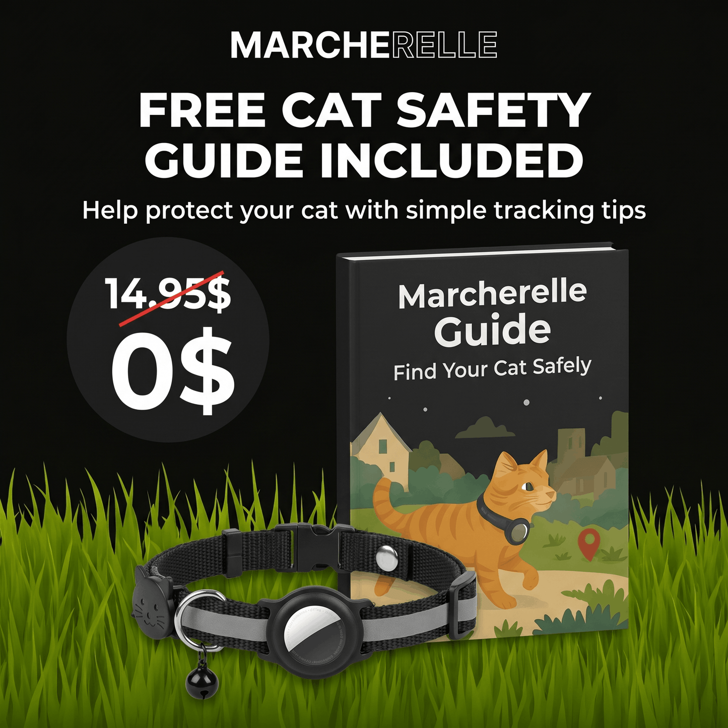Macherelle™ – Obroża GPS dla kota bez abonamentu | Kompatybilna z iOS i Android