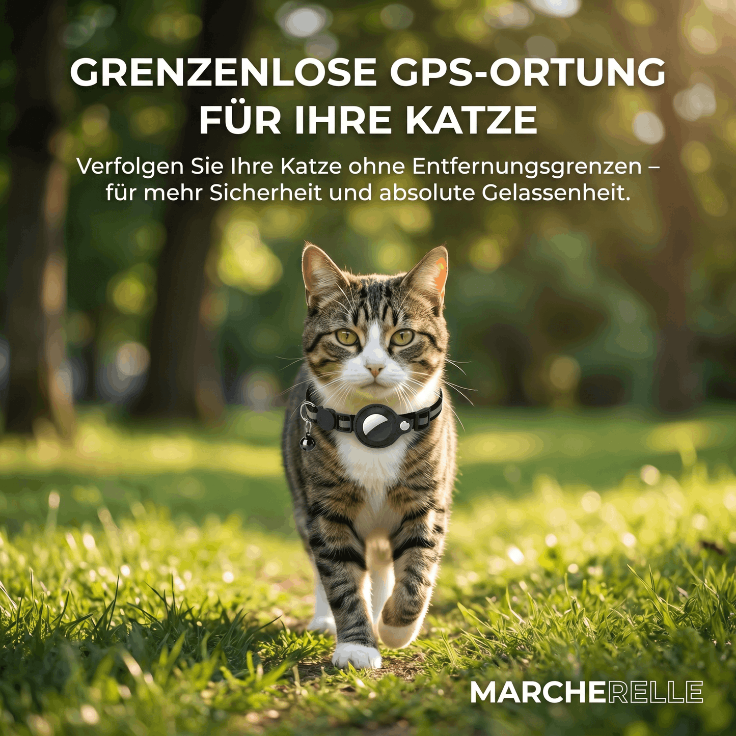 Macherelle™ – obroża GPS dla kota bez abonamentu | Kompatybilna z iOS i Android