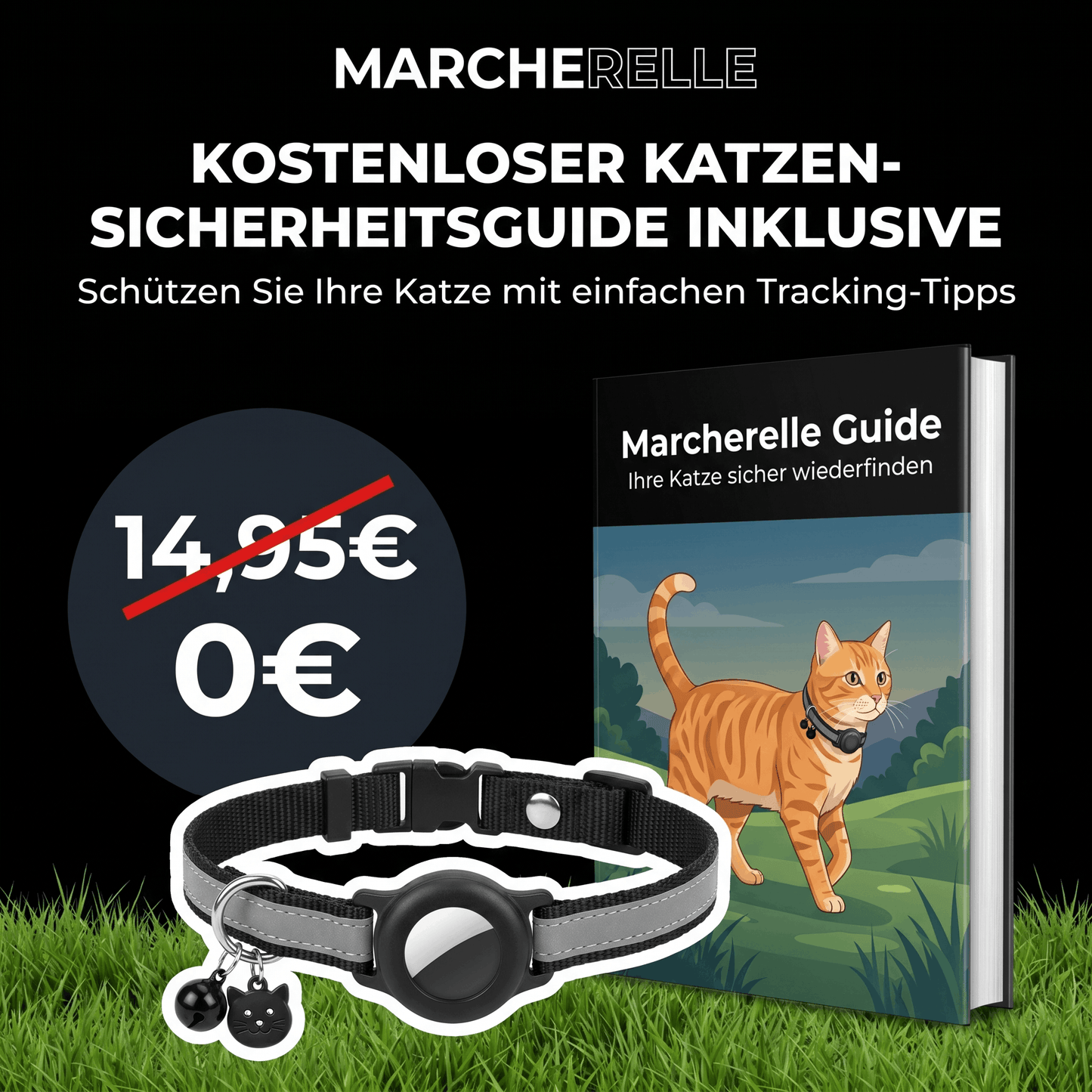 Macherelle™ – obroża GPS dla kota bez abonamentu | Kompatybilna z iOS i Android