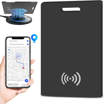 Marcherelle™ – Ładowalna Karta Śledzenia Portfela, Kompatybilna z Apple Find My