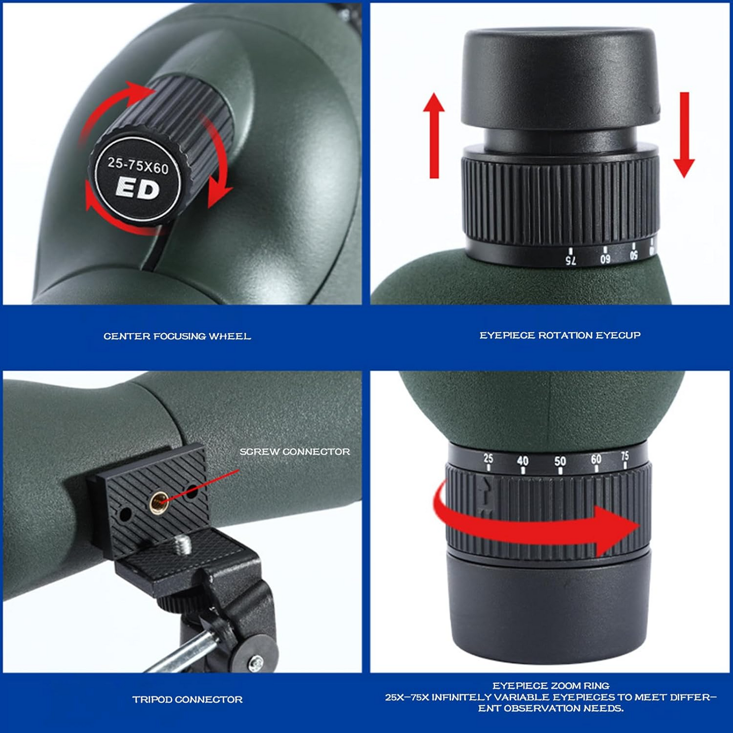 Marcherelle™ – Monokular Zoom 15–45× do Wyraźnej Obserwacji