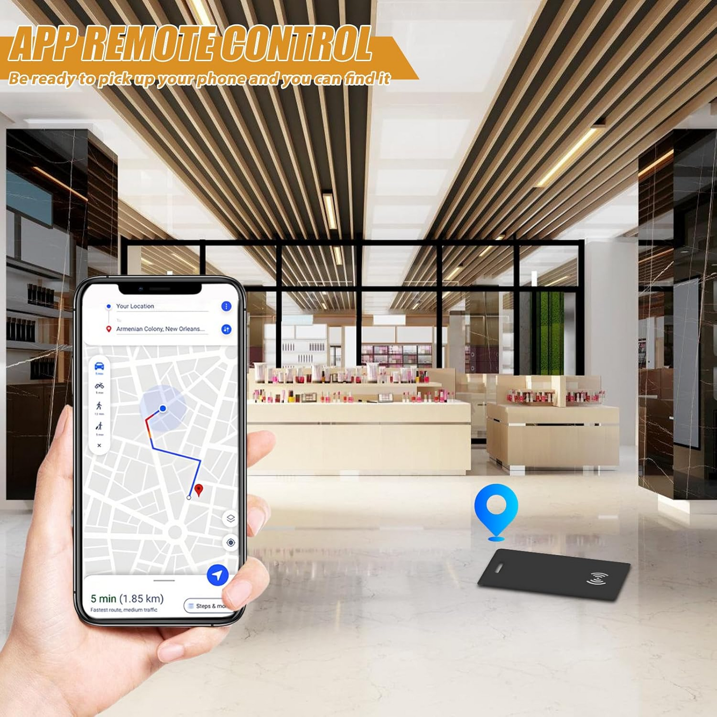 Marcherelle™ – Ładowalna Karta Śledzenia Portfela, Kompatybilna z Apple Find My