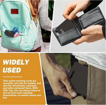 Marcherelle™ – Ładowalna Karta Śledzenia Portfela, Kompatybilna z Apple Find My