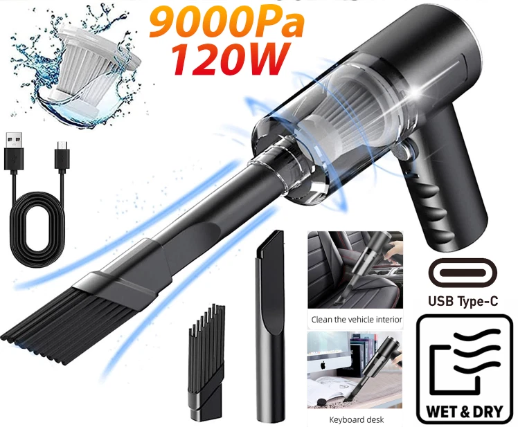 Marcherelle™ – Bezprzewodowy odkurzacz samochodowy 120W lekki i wszechstronny