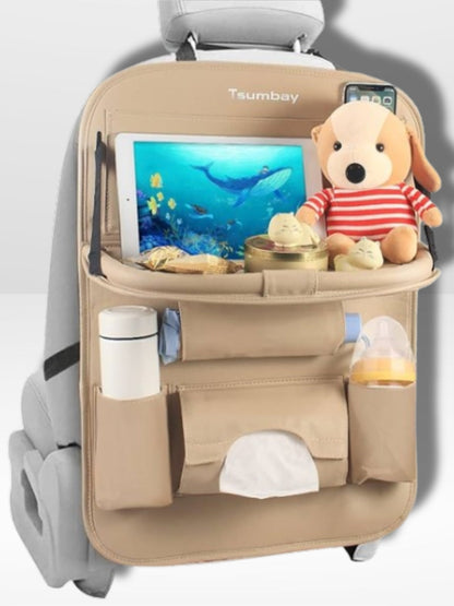 Uchwyt na Fotelik Samochodowy z Składanym Skórzanym Blatem