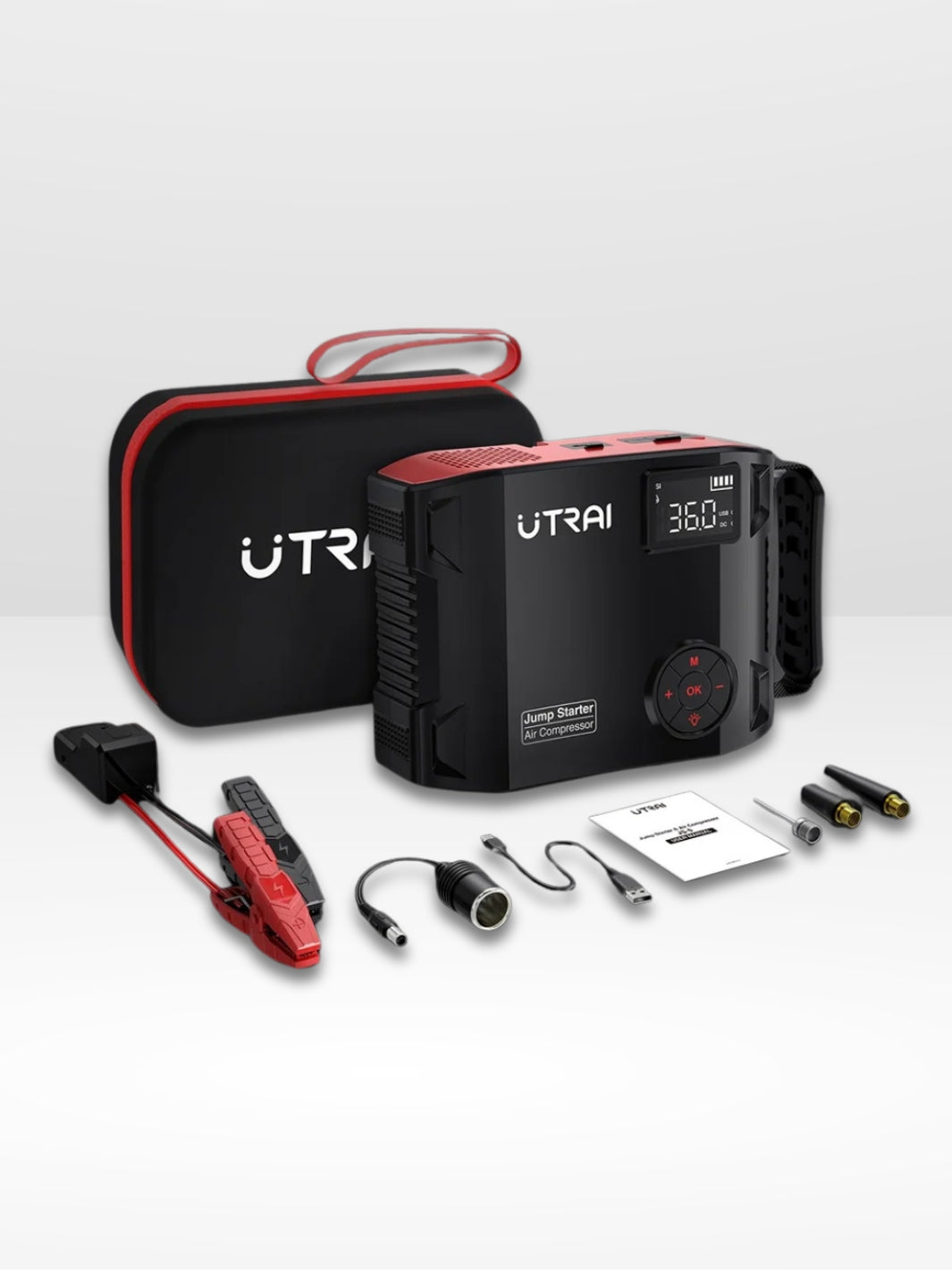 Kompaktowa i praktyczna pompa do opon 4 w 1