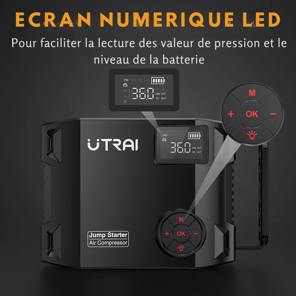 Kompaktowa i praktyczna pompa do opon 4 w 1