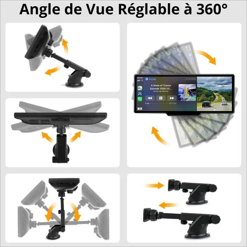 Ekran Nawigacji CarPlay z Wbudowaną Kamerą Cofania