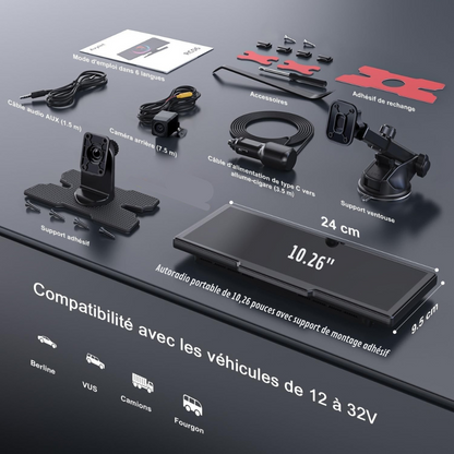 Ekran Nawigacji CarPlay z Wbudowaną Kamerą Cofania