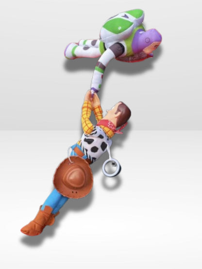 Pluszowa Zabawka Disney Woody i Buzz do Zawieszenia w Samochodzie